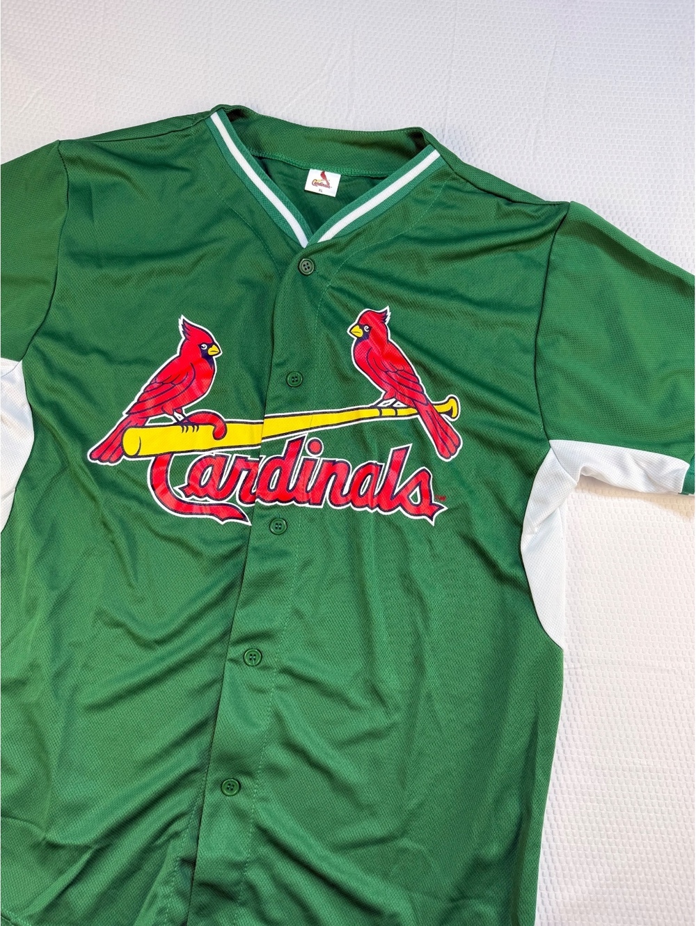 St Louis Cardinals Jersey XL Green Cooper Tires MLB Baseball